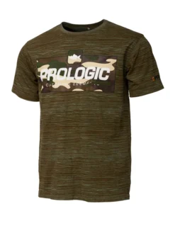 Prologic Bark Print T-Shirt Burnt Olive Green Size M