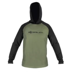 Korum Dri-Active Hooded Longsleeve T-shirt M -Campsite & Supply 856f14ddc1b49a7d