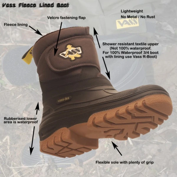 Vass Fleece Lined ‘Velcro’ Boot 45 3 Vass Fleece Lined ‘Velcro’ Boot 45 - Afbeelding 3