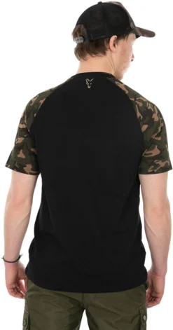 Fox Black/Camo Raglan T-Shirt XXXL -Campsite & Supply a048a6c747de1f54