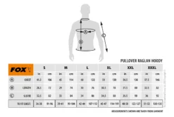 Fox Raglan Hoodie Black/Camo Vis Trui L