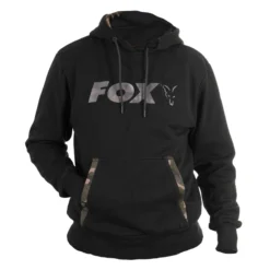 Fox Black / Camo Print Hoody - L -Campsite & Supply b68cacf738baf1d6