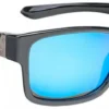 Strike King SK Pro Sunglasses Shiny Black Frame Multi Layer White Blue Mirror Gray Base Lens
