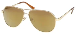 AZ- Eyewear Polarized Pilot 4, Gold Metal Frame/gold Mirror Lenses